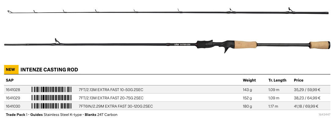 ŠT/2 INTENZE DAM BC 2.13M EXTRA FAST 10-50G