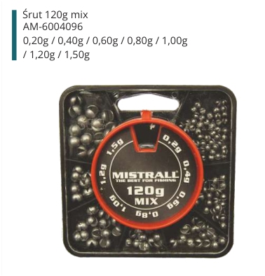OLOVO U KUTIJICI 120G MIX 0,2-1,5G MISTRALL